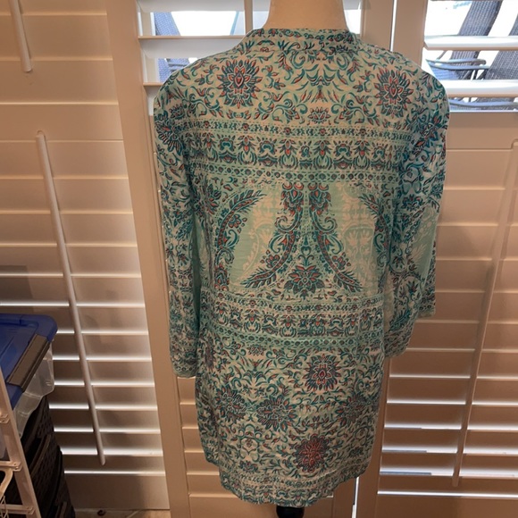 LIKE NEW CHARTER CLUB LUXURY LINE BEADED TUNIC LG - Picture 6 of 10